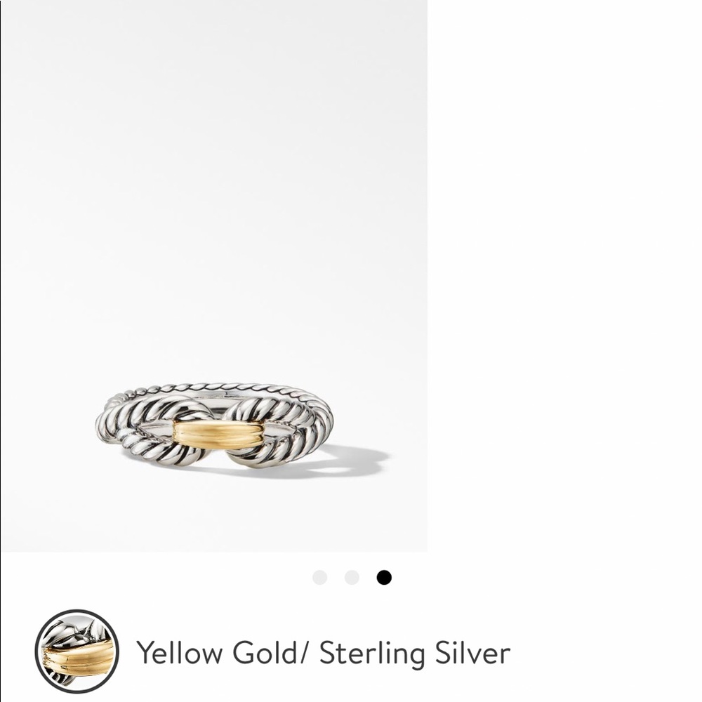 NWOT David Yurman Cable Loop Ring with 18k Gold